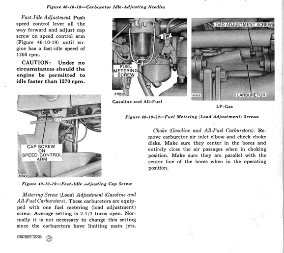 630 Carb adjustment for starting.. John Deere Forum Yesterday's