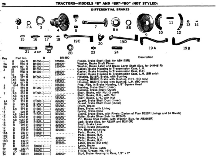 John Deere D100 Brake Diagram