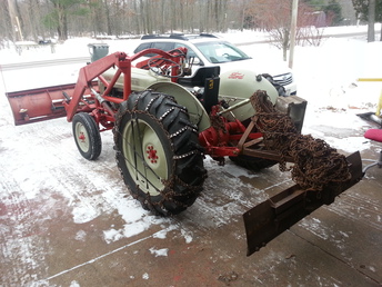 Snowmover - This is my 1953 Jubilee ready for snow.