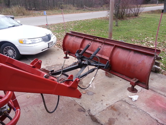Snow Plow For NAA - I fabricated this for my loader.   Hydraulics on blade work.  Moved a lot  of snow last year.