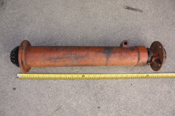 Unknown Part - LARGE PTO Extension Shaft RARE? Allis or  Case <P>I got this with a Farmall pulley.  You  will see how it was altered to fit the  Farmall.  I am completely stumped.  Part  number is 500676.  It is damn big!<P>Excited to identify this jem!