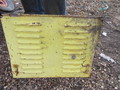 Moline / Cat ??? - I have a single panel that might be a front panel or a  side panel. It measures 30 x 23 1/2. It has two latches  on one side. It is yellow and appears to have been  repainted a darker shade of yellow on the other side. I  also have 2 unknown side panels that may or may not  be from the same tractor, they are posted in a  different listing. Any help would be great! Thanks