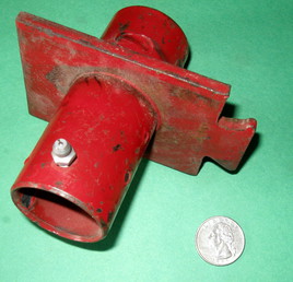 Unknown Bracket/Bushing Housing? - Possibly an Agco part. Picked up at closed Massey  dealership. Quarter for size comparison. Anyone have  an ideal what model it may fit?
