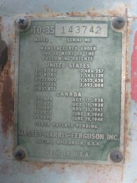 1954 Or 1955 T035 - Hoped you guys could date  this tractor. The man I  bought it from told me 1954.  But according to serial #  decoder they made 5 tractors  in 1954. That can't be right  Please help.