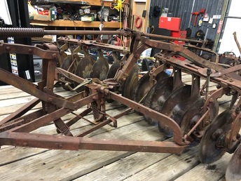 Disc Harrow - Purchased used do not know the maker or model. Found  bearings to be bad (also wood) as well as a few of  the bearing races. Over all in good condition. Found  company on E. coast that may have the bearings but do  not have enough information to order, Help