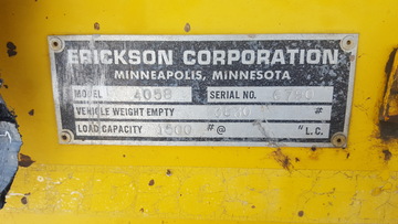 Erickson Minnesota Lift ,Model 4058 - B