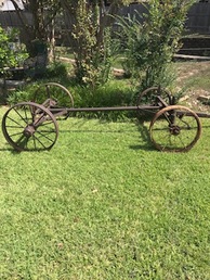 Help Me Id This . - I got this horse drawn steel wheel running  gear but don't know brand or year ??? I  was told it might be a Dain, a Deere or a  Massey .