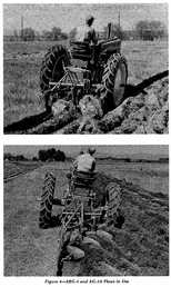 From Literature - This is a couple pictures of the ABG2 and  AG2 plow made by the Yakima Works in  Washington State. Their unique hitch was  built to step around the patent for the  Ferguson System 3pt hitch.