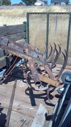 Home Made Spring Tooth Harrow. - Homemade spring tooth harrow modified for 3 point operation.