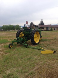 19?? John Deere No. 8 Sickle Bar Mower - Bought this at a farm auction in Hamilton, MT in 2016 for 175.00 dollars and used it behind my '50 after I rebuilt the gearbox and put new seals in it. Very smooth running mower.