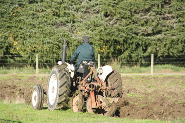 David-Brown Disc Plough - 6th of May 2017 Ashburton Mid-Canterbury South-Island New-Zealand David-Brown 770 tractor and disc plough