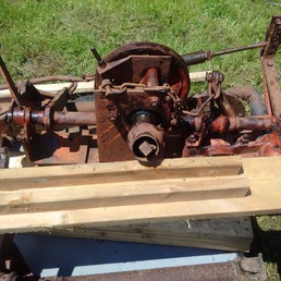 Ih? - Unknown PTO dug up. Completely buried.  Now running. Had to make custom PTO  driveshaft 7/8' X 3/4' and pinshaft to  replace original oak. Still need manual  or info on pinshaft length ( I guessed  at 39').