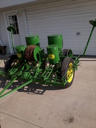 1948 JD 290 Checkrow Planter - Was my father's.   Used on small farm in western Illinois. Complete with checkwire and wire release mechanisms(checkheads) I restored it in 2011