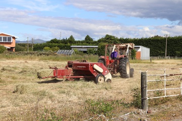 International 47 Hay Baler - 25-11-2017 Templeton Mid-Canterbury New-Zealand US built 47 hay balers are not so common here how ever the British built machines B45-B46-B47-440 sold well