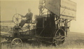 Mccormick-Deering - McCormick-Deering Early Combine Harvester.  Model uncertain, possibly a model 8.  The image was taken in the 1920s near Wetonka, SD on property owned by Thomas Crompton, Jr. Robert Crompton, his brother, and my grandfather is operating the machine.  The farm was located 4 1/2 miles west of Wetonka, SD along a stream now called Crompton Lake.