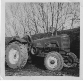 Uknown - my father Ken Fountain picked up the attached  Massey Harries from Uttoxeter railway station in  Staffordshire UK in Nov 1944.The tractor was  used to transport and operate threshing set at  the end of the war. must have been an import  maybe from Canada?? Please can you help identify  the model Kind regards Denis Fountain