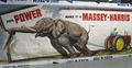 Massey-Harris 44 - This is a full size billboard . I found it out east there are 8 big sheets that when put up make a full 7 by 20 foot billboard, Massey-Harris Elephant Power from the 1950