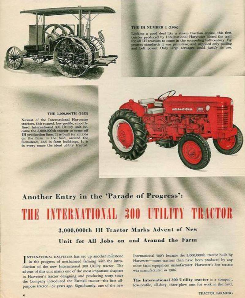 3000000 Ih Tractor 1955 Utility 300 -