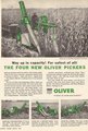1955 Oliver #4 Mounted Corn Picker - ad also has #3 a 2 row picker, #6 a semi-mounted  picker and #5 pull type picker