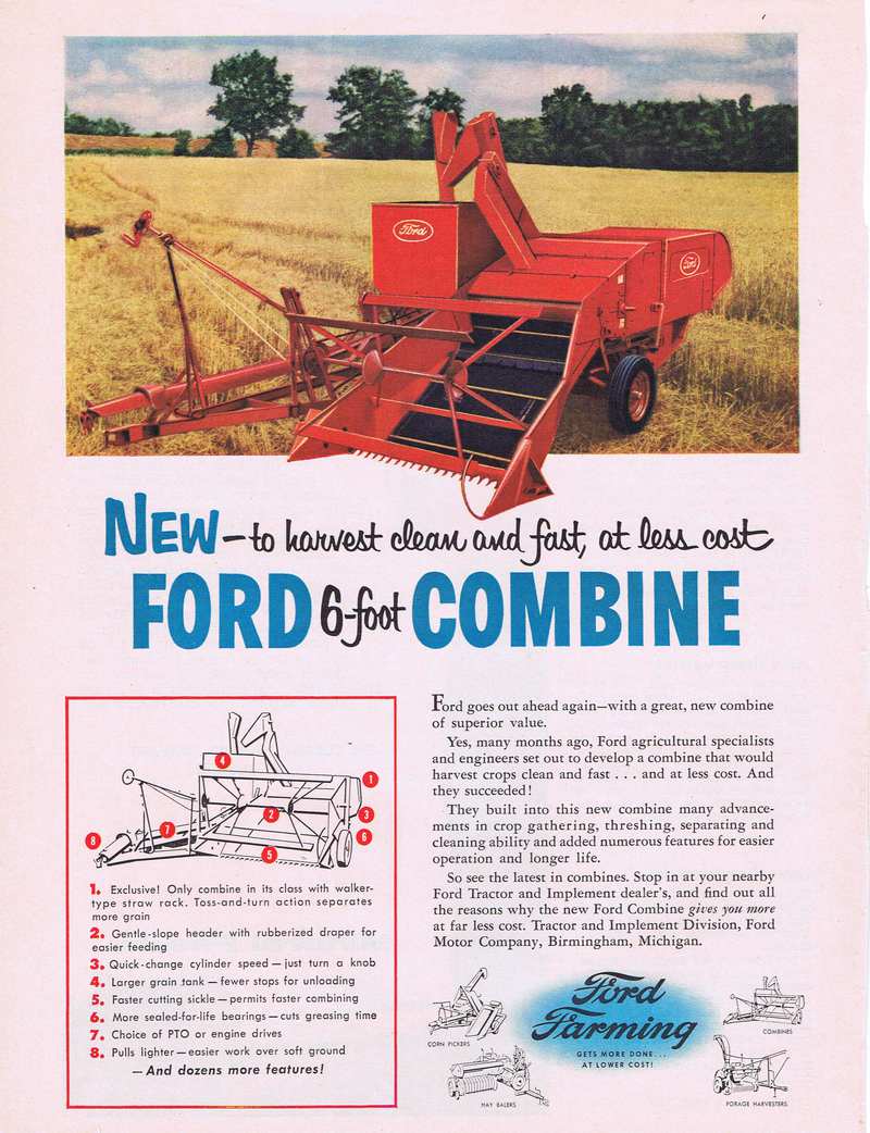 1955 Ford 6 Foot Combine -