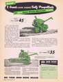 1955 Deere Combine New 45 Famous 55 - the new 45 with 8 or 10 foot platforms,  the 55 the  leaders of the self propelleds
