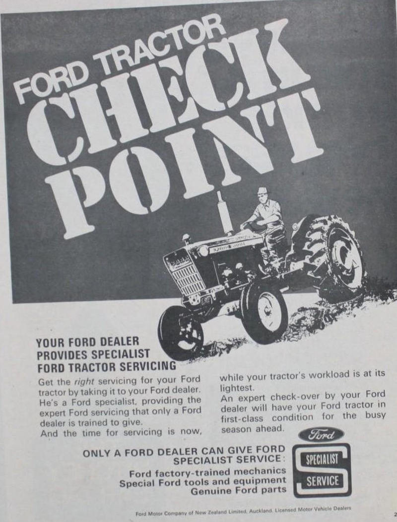 Ford Tractors  - old advertisement from a New-Zealand farming Journal