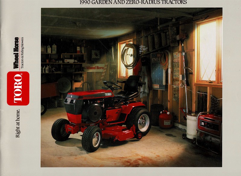 1990 Toro Wheel Horse Brochure 520-H - a lot of neat stuff in the background