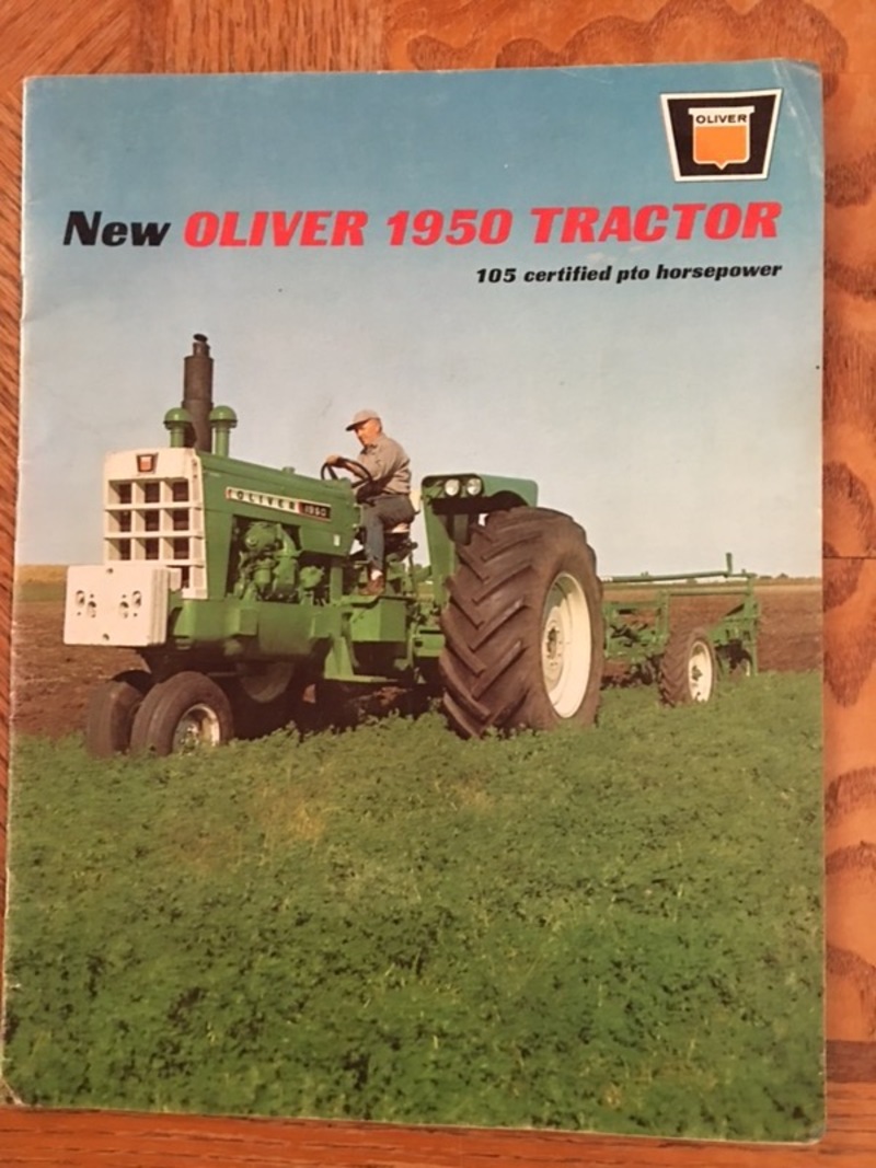 Oliver 1950 Brochure Cover - This is the cover of the 1965 1950 Oliver Sales Brocure