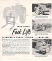 1955 John Deere 3-Pt Fork Lift Brochure - This is a scan of a 1955 brochure about a fork lift sold by Deere in the mid 