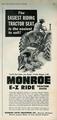 1955 Monroe E-Z Ride Tractor Seats - The Ad was in the 1955 