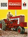 1965 Ih Farmall 806 Tractor - front cover of an original brochure
