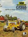 1973 Moline G1355 Tractor - front page of brochure White Motors