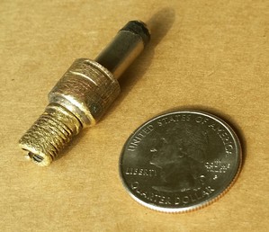 1947 Case Model S Rear Tire Valve - I need one of these and can't seem to find  one. Theres something close to a 5/16  thread on the end of the tube and this  schrader valve screws on the end.