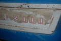 1965 Ford 3000 - View of the left cowl decal, taken from the side.  Note that no reflective silver decal backing is visible.