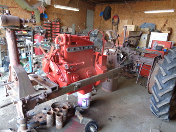 1938 Farmall F30 - freshly rebuilt and painted F30 engine