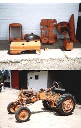 1954 Allis Chalmers CA - Ready To Be Sandblasted - I HAVE DISMOUNT ALL THE PARTS SUCH AS FENDERS,SEAT,HOOD,BATTERY BOX,GAS TANK,RADIATOR,JUST TO GET A GOOD SANDBLAST WORK