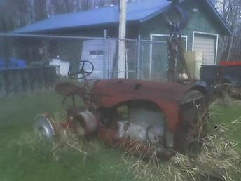1949 Massey Harris 44 - What Is Left Of It - picked up this skeleton of a 44 with the purchase of my 101 JR