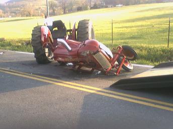 Cockshutt 50 - Totaled Tractor - A friend's Cockshutt50 that was totaled in an accident.