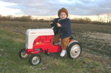 2002 Ford 8N - My first tractor. Madelyn, 1-1/2 years.