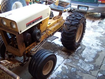 My Cub Cadet 70 - We also made a set of tire chains for my cub cadet that we use to haul firewood to the house. This little tractor earns it keep by pulling a trailer with over a 1/4 cord of firewood in it.