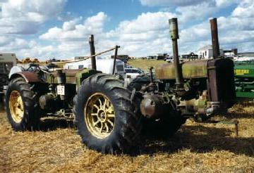 John Deere Model D (Seeing Double) - The first ventures into bigger tractors came not from the manufacturers but from frustrated farmers looking for more 'grunt' from their tractors. This was one such farmer's solution.