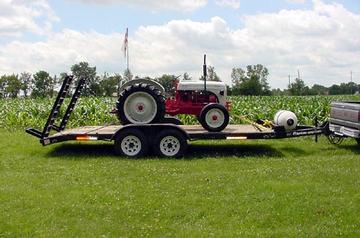 1950 Ford 8N On Trailer - How to rig a Ford 8N on double axle trailer.