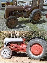 1940 Ford 9N - Here is what 'Hank' looked like before and after the many hours of restoration. He is now living high in the Colorado mountains at 8600 ft. earning his keep.