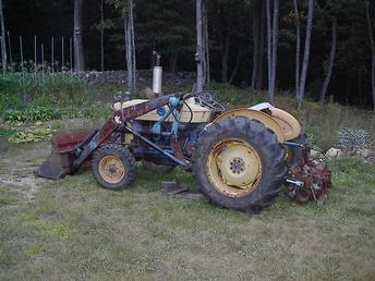 1968 Ford 3400 w/Superior Loader - Plan on restoring this tractor in the spring, runs good, hydraulics are strong. stearing and loader pins and bushings are well worn. can you guess what vehicle the counterweight came out of? my own creation. Jim K