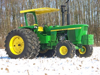 1974 John Deere 6030 - A picture of my 6030 I made in the snow last winter