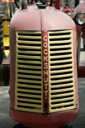 Cockshutt Tractor - Went to a Tractor show at the Indy 500 track last Saturday and took several photos of tractors there.  Here in a front on view of a Cockshutt tractor.  Not sure what year.