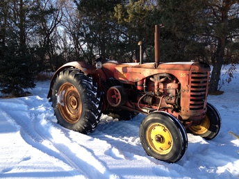 1946 Massey Harris 55 - First year in production,  only 115 made for 1946.  Ser No. 1088 bought this tractor for parts but decided to get it running instead.   works great now.
