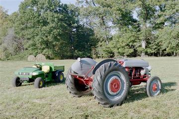 1941  - This tractor has been repainted and a 12 volt system added.  I had to replace the left wheel rim, but everything else is original.  I know the 9n's were all grey and I might restore this one to that color.  I have had this tractor for several years and I plan to hand it down, but if anyone wants it just let me know and I will price it to you. I can't wait now till it's fully restored.