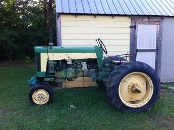 1960, John Deere, 430T - Purchased by our family around 1964 because it  came with a one row corn picker, and a one row  cotton picker.