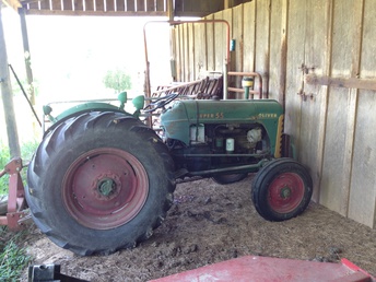 1956 Oliver Super 55 Diesel - Tractor has also been in the family since day 1  bought new in Knoxville Tennessee the dealer  name was Justus and Sons!